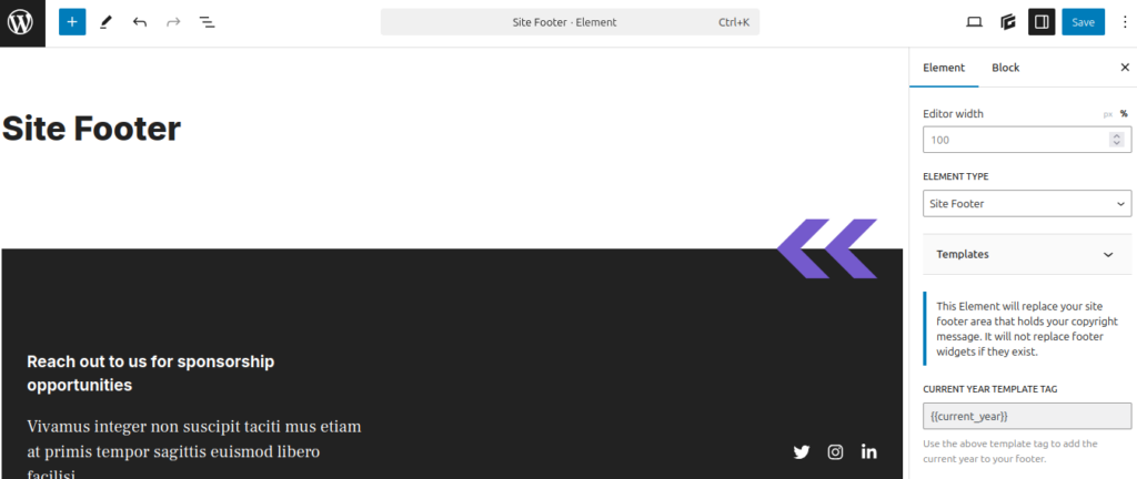 GeneratePress Productivity Tips - Custom Footer